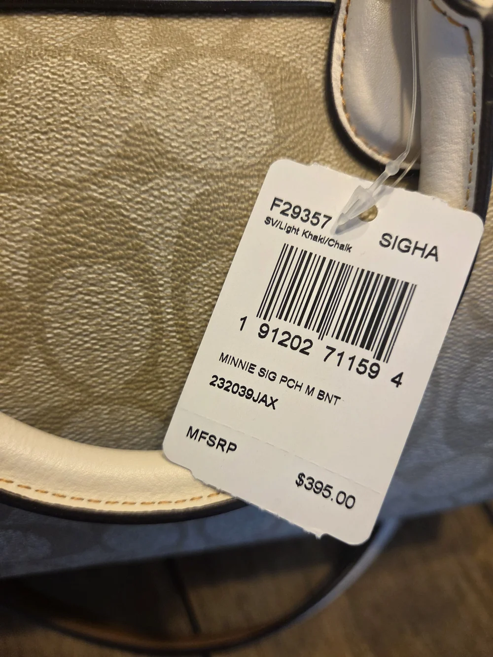 Coach Beige Minnie Mouse Patch Satchel